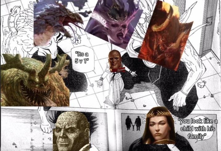 "Its a 5v1" "you look like a child with his family"