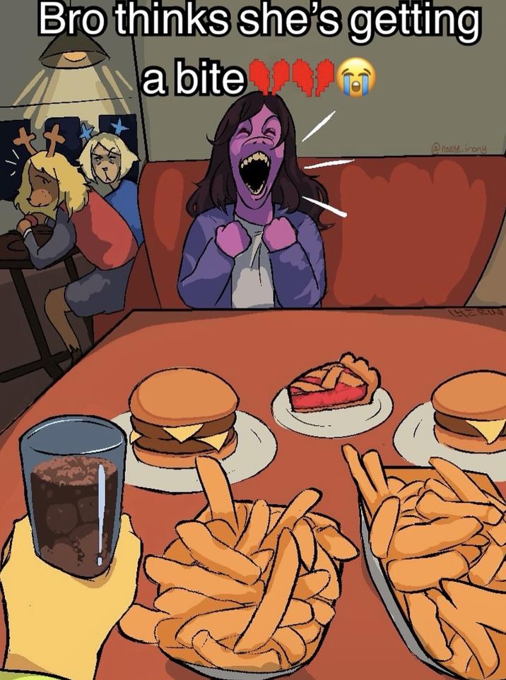 Bro thinks she's getting a bite @noelle.irony