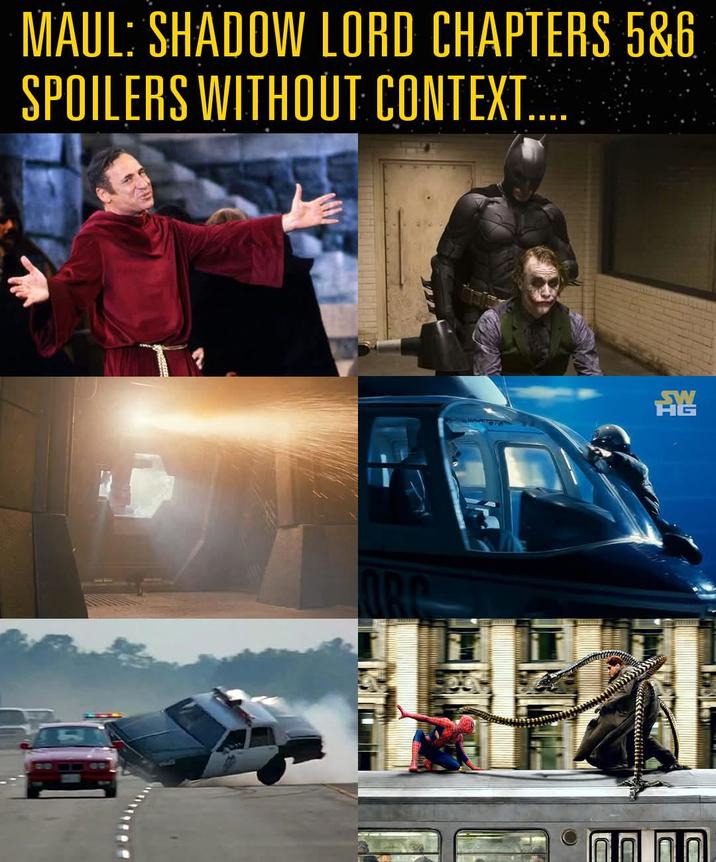 MAUL: SHADOW LORD CHAPTERS 5&6 SPOILERS WITHOUT CONTEXT.... SW