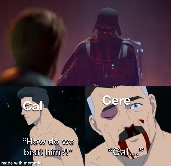 Cal Cere "How do we beat him?!" made with mematic GG 66 Cal..."