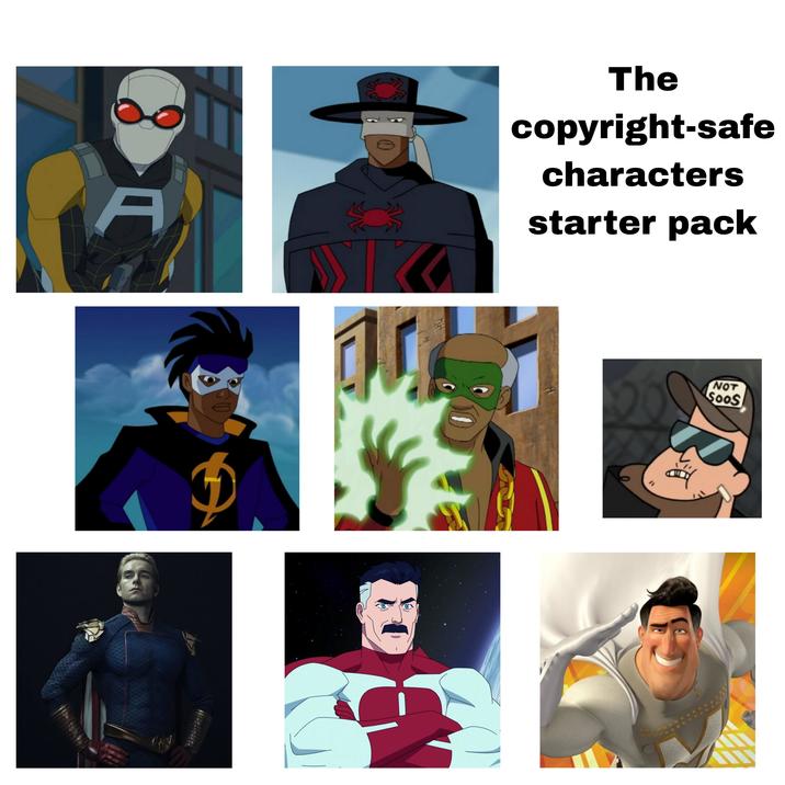 E A 0 The copyright-safe characters starter pack E NOT SOOS