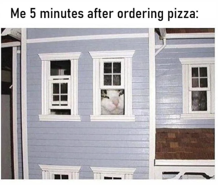 Me 5 minutes after ordering pizza: