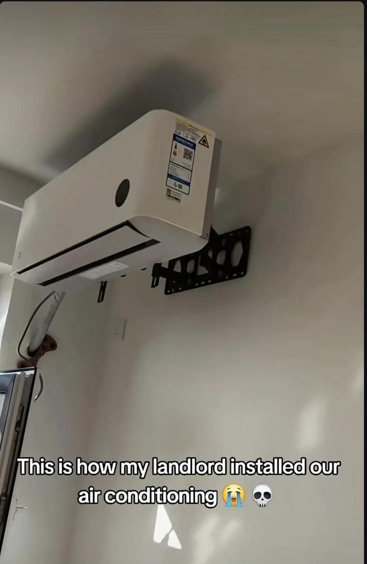 48 This is how my landlord installed our air conditioning
