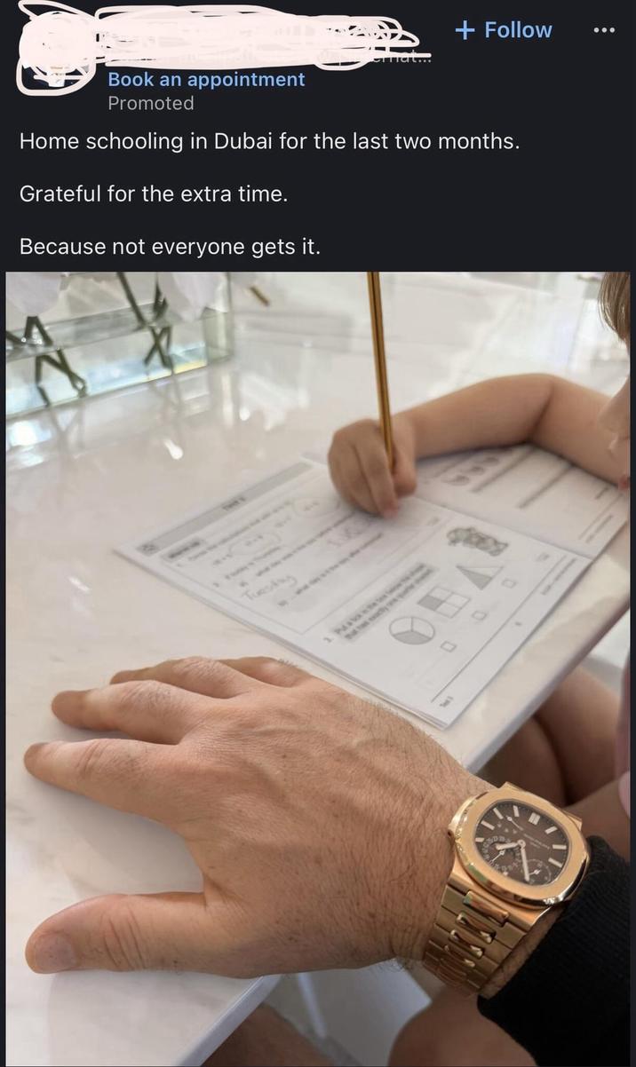 + Follow Citat... Book an appointment Promoted Home schooling in Dubai for the last two months. Grateful for the extra time. Because not everyone gets it. Tuesday HO that has sadly on