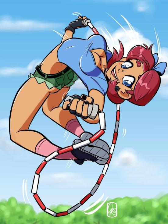 Fan art of the game Scarlet Skips. The art is by Cyberella.