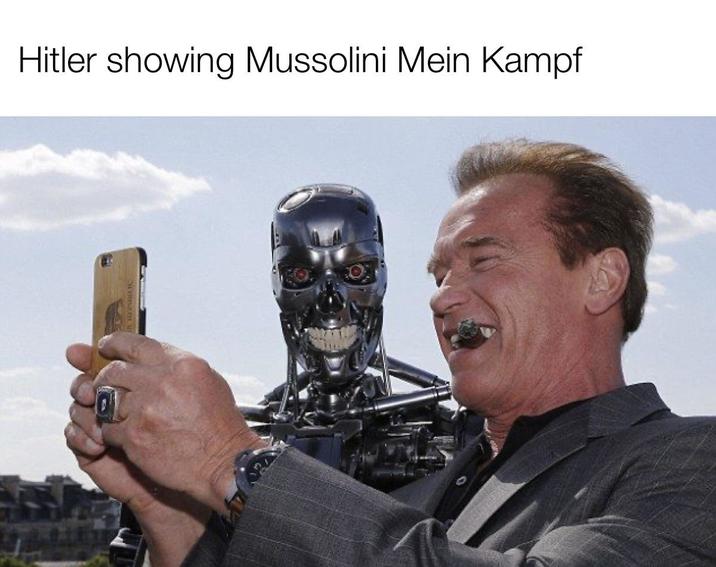 Hitler showing Mussolini Mein Kampf