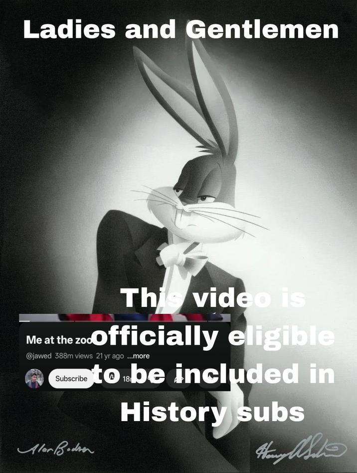 Ladies and Gentlemen This video is Me at the zooofficially @jawed 388m views 21 yr ago ...more Subscribe Alor Bodner eligible to be included in 18 History subs Harry Usabi