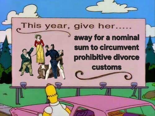 This year, give her..... away for a nominal sum to circumvent prohibitive divorce customs