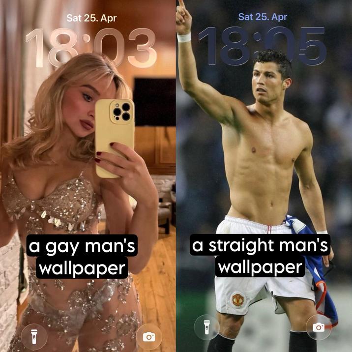 Sat 25. Apr Sat 25. Apr 18:03 18:25 a gay man's wallpaper a straight man's wallpaper
