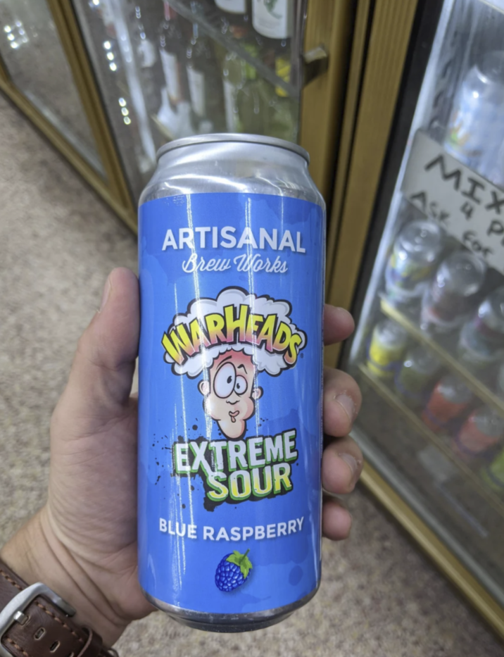 MIX ASK For 4 P ARTISANAL Brew Works WARHEAD EXTREME SOUR BLUE RASPBERRY