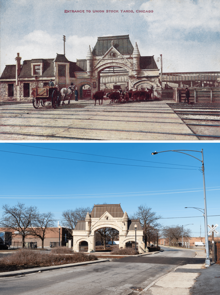 ENTRANCE TO UNION STOCK YARDS, CHICAGO