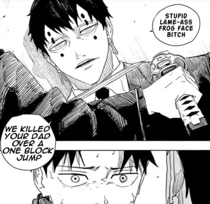 WE KILLED YOUR DAD OVER A ONE BLOCK JUMP STUPID LAME-ASS FROG FACE BITCH