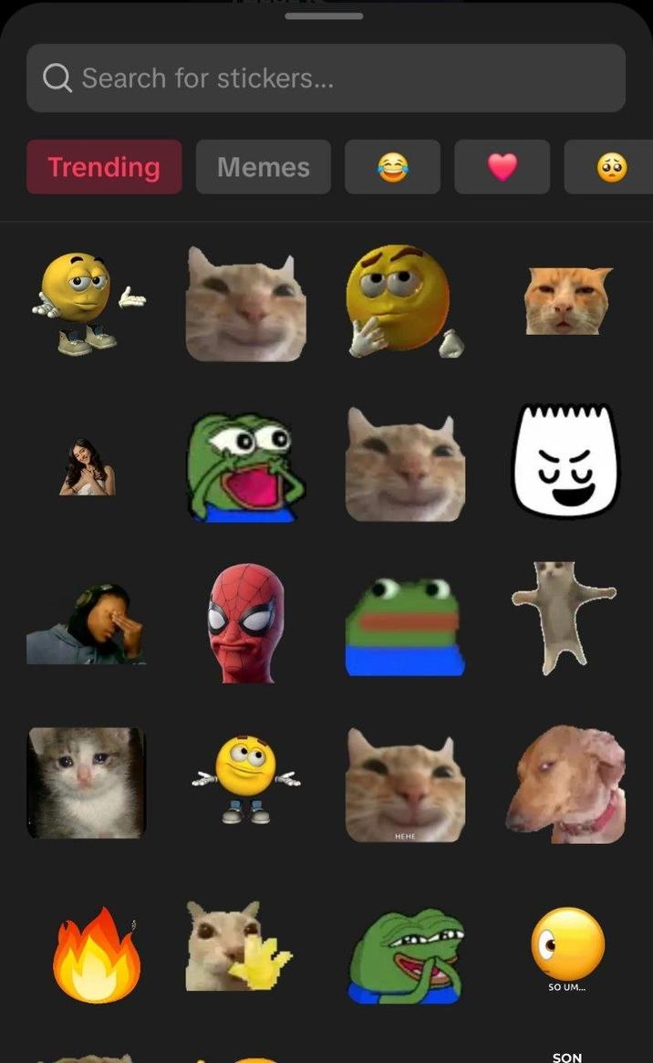 April 2026, Top Trending GIFs on the TikTok app.