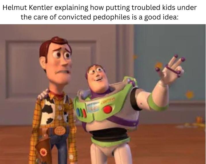 Helmut Kentler explaining how putting troubled kids under the care of convicted pedophiles is a good idea: