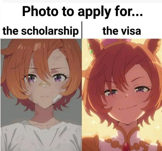 Photo to apply for... the scholarship the visa