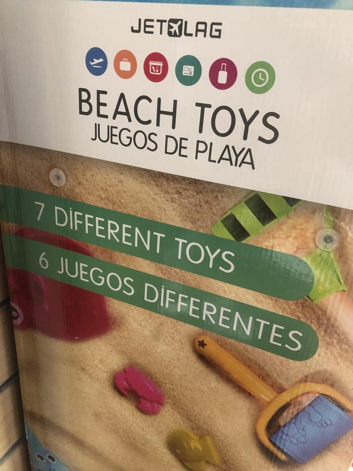 JET LAG BEACH TOYS JUEGOS DE PLAYA 7 DIFFERENT TOYS 6 JUEGOS DIFFERENTES