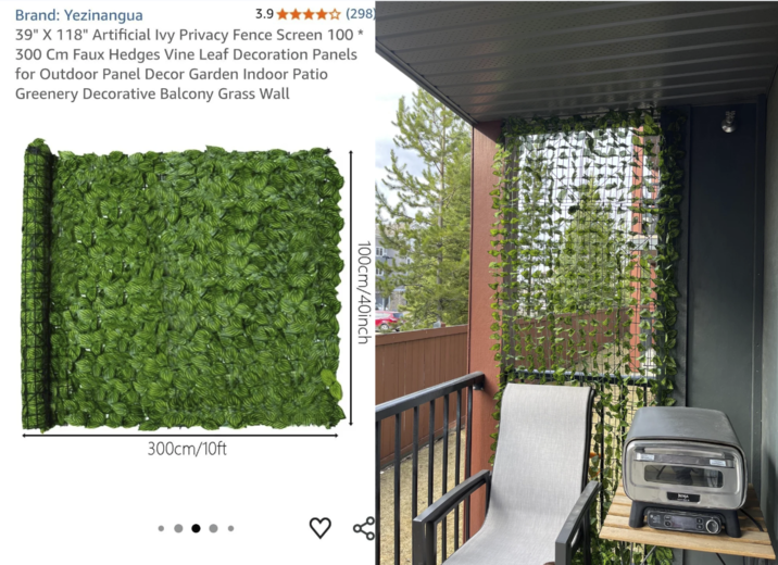Brand: Yezinangua 3.9★★★★✰ (298) 39" X 118" Artificial Ivy Privacy Fence Screen 100 * 300 Cm Faux Hedges Vine Leaf Decoration Panels for Outdoor Panel Decor Garden Indoor Patio Greenery Decorative Balcony Grass Wall 300cm/10ft 100cm/40inch