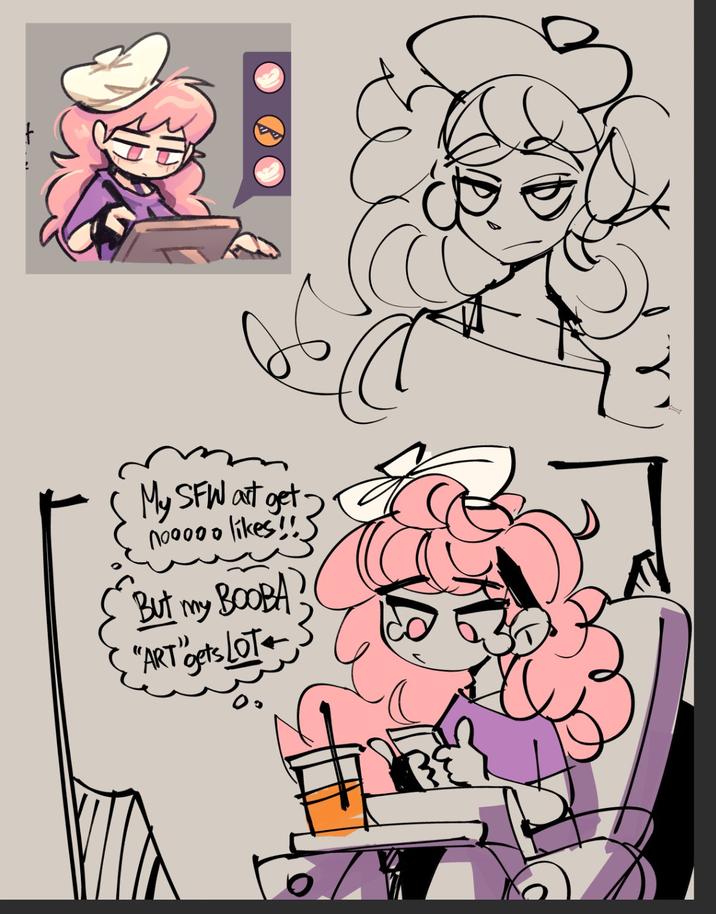 My SFW at get noooo。 likes!! But my BOOBA "ART" gets LOT