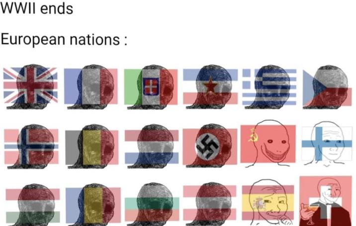 WWII ends European nations: +