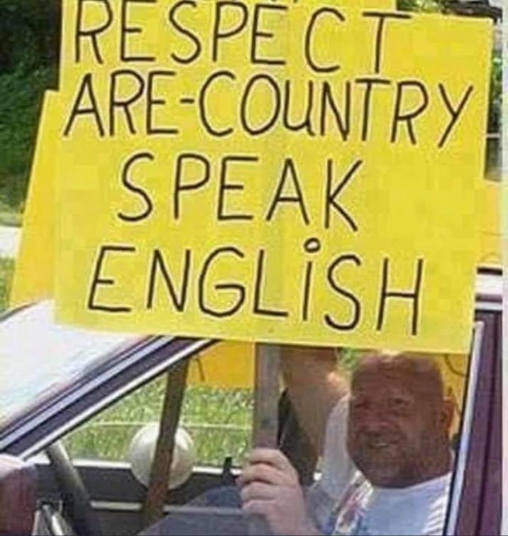 RESPECT ARE-COUNTRY SPEAK ENGLISH