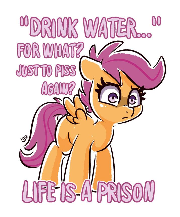 "DRINK WATER... FOR WHAT? JUST TO PISS AGAIN? LIFE-IS-A-PRISON 00