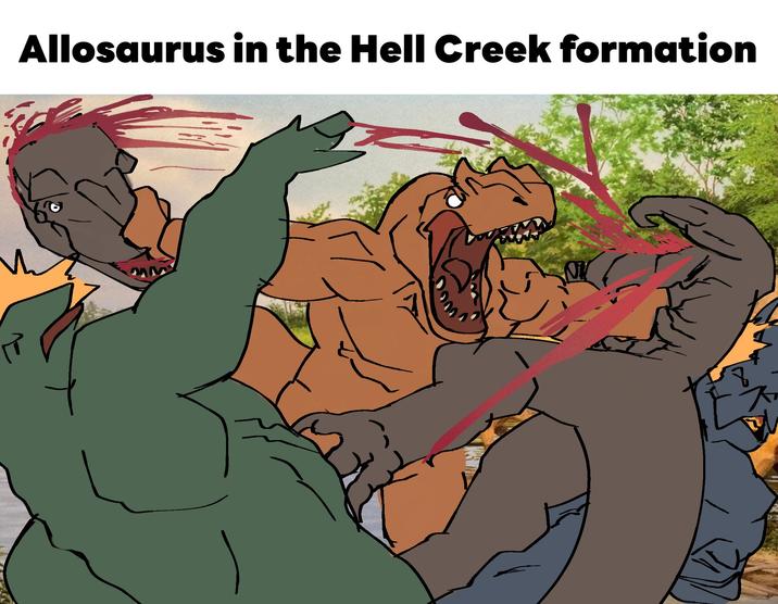 Allosaurus in the Hell Creek formation