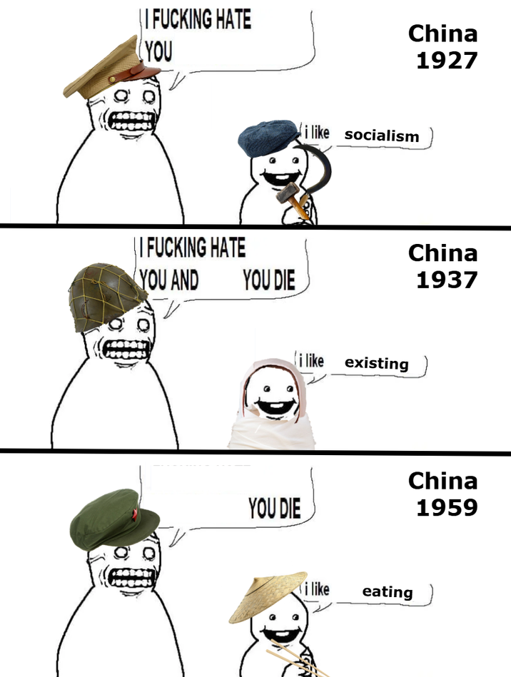 I F------ HATE YOU China 1927 I F------ HATE YOU AND ilike socialism China YOU DIE 1937 ilike existing China YOU DIE 1959 i like eating