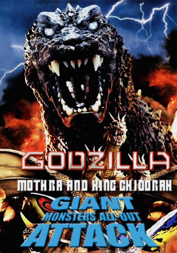 GODZILLA MOTHRA AND RING CHIODRAH GIANT MONSTERS ADOUT ATTACK