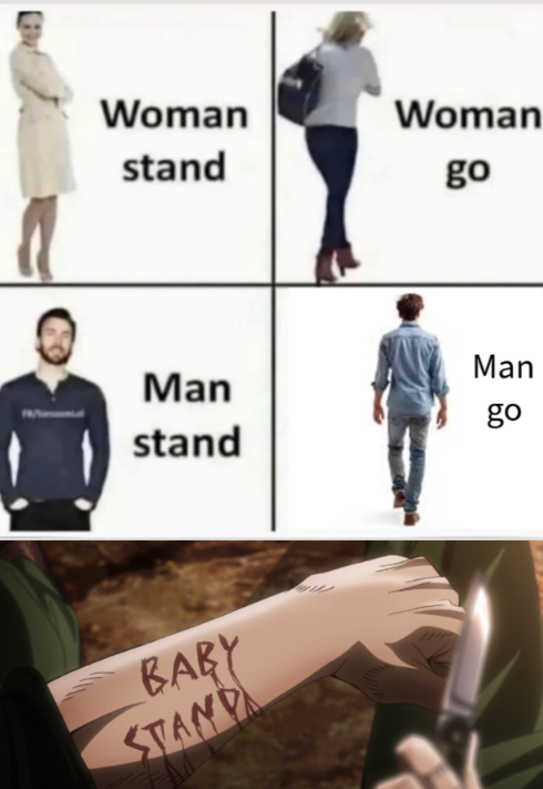Woman Woman stand go Man Man go stand BABY STAND