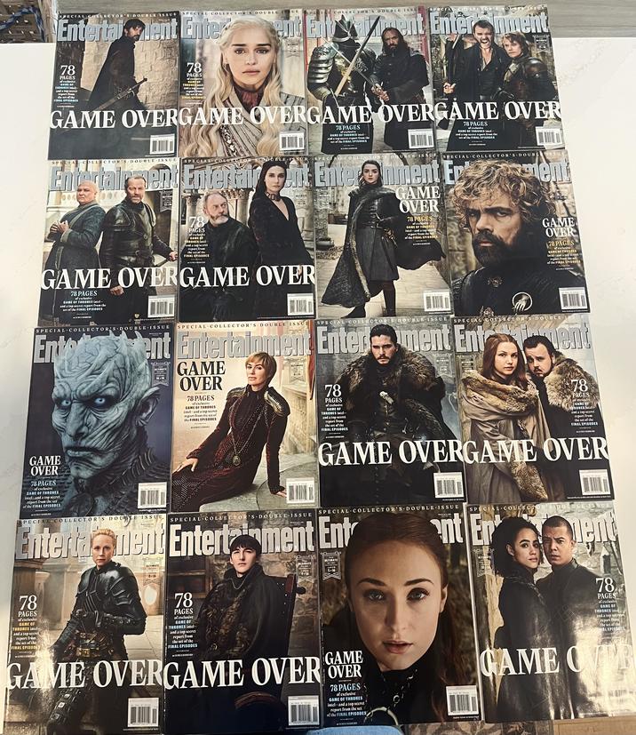 SPECIAL COLLECTOR S DOUBLE ISSUE SPECIAL COLLECTOR'S DOUBLE ISSUE SPE 1 COLLECTOR'S DOUBLE ISSUE SPECIAL COLLECTOR'S DOUBER ISSUE Entertaiment Enter 78 PAGES of exclusive GAME OF THRONES intel- and a top secret report from the set of the FINAL EPISODES 80 78 PAGES of exclusive GAME OF THRONES Intel- and a top secret report from the set of the FINAL EPISODES ULTIMATE 1-16 ULTIMATE ULTIMATE 13-16 GAME OVERGAME OVERGAME OVERGAME OVER 78 PAGES of exclusive GAME OF THRONES Intel- and a top secret report from the set of the FINAL EPISODES 78 PAGES of exclusive GAME OF THRONES Intel- and a top secret report from the set of the FINAL EPISODES 28326′102 13** SPECIALCOLLECTOR'S DOUBLE ISSUE SPECIAL COLLE SDOUBLE ISSUR SPECIAL COLLECTOR'S DOUBLE-ISSUE SPECIAL COLLECTOR'S DOUBLE ISSUE Entertair sent Entertaint Enterment Ep ent 12-16 78 PAGES of exclusive GAME OF THRONES Intel- and a top secret report from the set of the FINAL EPISODES WAMESHIBBERD ULTIMATE ULTIMATE ELITE 14-16 GAME OVERGAME OVER 78 PAGES of exclusive GAME OF THRONES Inicl- and a top secret report from the set of the FINAL EPISODES JAMES HIBBERD 16 17 88326 10219 HP 416 GAME OVER 78 PAGES of exclusive GAME OF THRONES Intel-and a top secret report from the set of the FINAL EPISODES JAMES HIBBEAD ULTIMATE 3-16 GAME OVER 78 PAGES of exclusive GAME OF THRONES intel-and a top secret report from the set of the FINAL EPISODES WAMESHIEBERD SPECIAL COLLECTOR'S DOUBLE ISSUE Enter Lian Congham Dave Seaworth and Carice van Houten as Melisandre Page as Ty L SPECIAL COLLECTOR'S DOUBLE ISSUE SPECIAL COLLECTOR'S DOUBLE ISSUE SPECIAL COLLECTOR S DOUBLE ISSUE ent Entertainment Enterment Entent GUIDE COVER 16-16 THE ULTIMATE GAME OVER 78 PAGES of exclusive GAME OF THRONES intel-and a top secret report from the set of the FINAL EPISODES JAMES HIBBERD ULTIMATE QUIDE COVER 6416 78 PAGES of exclusive GAME OF THRONES Intel- and a top secret report from the set of the FINAL EPISODES or JAMES HIBBERD THE ULTIMATE GUIDE ULTIMATE COVER 2-16 GUIDE COVER 15 10 78 PAGES of exclusive GAME OF HRONES Intel and a top secret report from the set of the FINAL EPISODES JAMES HIERD GAME OVERGAME OVER GAME OVER 78 PAGES of exclusive GAME OF THRONES intel-and a top secret report from the set of the FINAL EPISODES JAMES HIBBERD 1699 17 AN 88326 10215 Vadim To as the Night King PECIAL COLLECTOR'S DOUBLE ISSUE 16 9US 17 CAN 11) 88526 10213 16 9905 17 C 88326 10215 Ka Harington as Jon Snow Lena Headey as Cersei SPECIAL COLLECTOR'S DOUBLE ISSUE SPECIAL COLLECTOR'S DOUBLE ISSUE Enterta ment Entertaiment Ent 78 PAGES of exclusive GAME OF THRONES intel and a top secret report from the set of the FINAL EPISODES JAMES BIBLESS THE ULTIMATE GUIDE COVER 8 16 78 PAGES of exclusive GAME OF THRONES intel- and a top secret report from the set of the FINAL EPISODES JAMES HIBBERD THE THE ULTIMATE ULTIMATE GUIDE GUIDE COVER COVER 9-16 5-16 GAME GAME OVERGAME OVER OVER St. 9925 67 A 88323-10215 Coendolins Citat Brifters 16.99 47.99 88528-10215 78 PAGES of exclusive GAME OF THRONES intel-and a top secret report from the set of the FINAL EPISODES JAMES HISBERD 34 905 87 AN 86326 1021 Si Tu as Ba Stark 16 17 38326 102YS Hannah Murray as Gilly and on Brady as Sam Tart SPECIAL COLLECTOR'S DOUBLE ISSUE ent En ULTIMATE GUID COVER 10 16 Tent 78 PAGES of exclusive GAME OF THRONES intel and a top secre report from the set of the NAL EPISODES MES GAME OVER