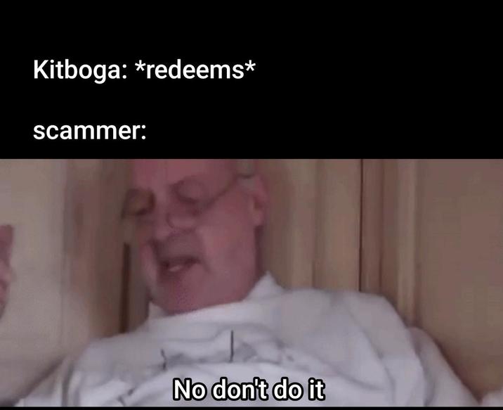 Kitboga: *redeems* scammer: No don't do it