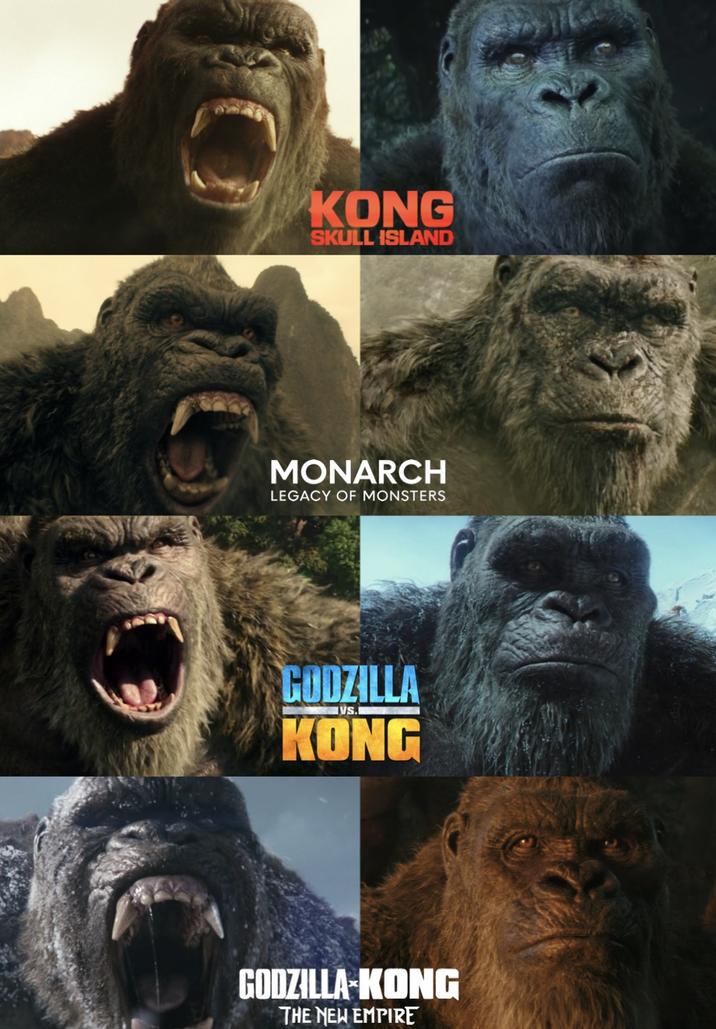 KONG SKULL ISLAND MONARCH LEGACY OF MONSTERS GODZILLA VS. KONG GODZILLA KONG THE NEW EMPIRE