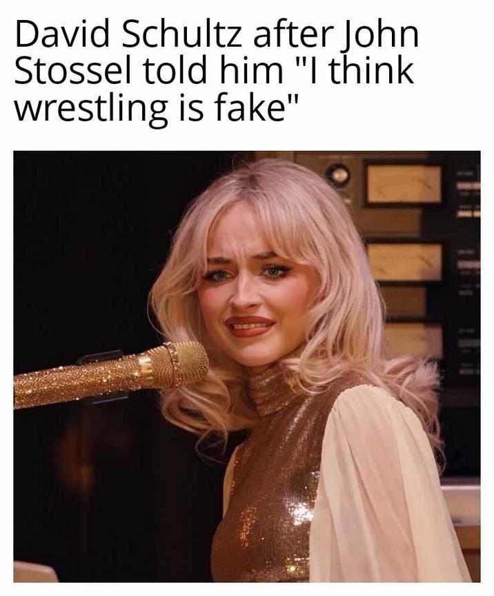 David Schultz after John Stossel told him "I think wrestling is fake"