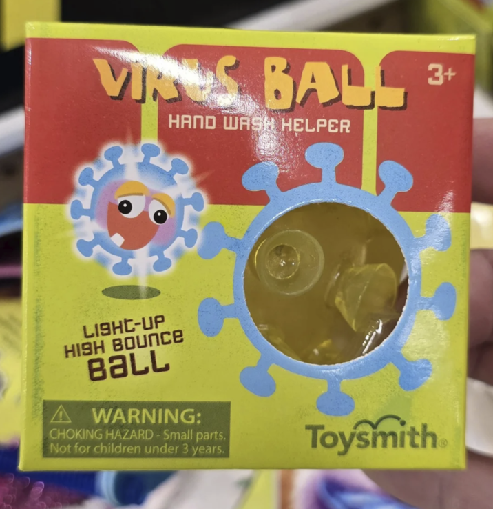 VISUS BALL HAND WASH HELPER 3+ LIGHT-UP HISH BOUNce BALL A WARNING: CHOKING HAZARD - Small parts. Not for children under 3 years. Toysmith