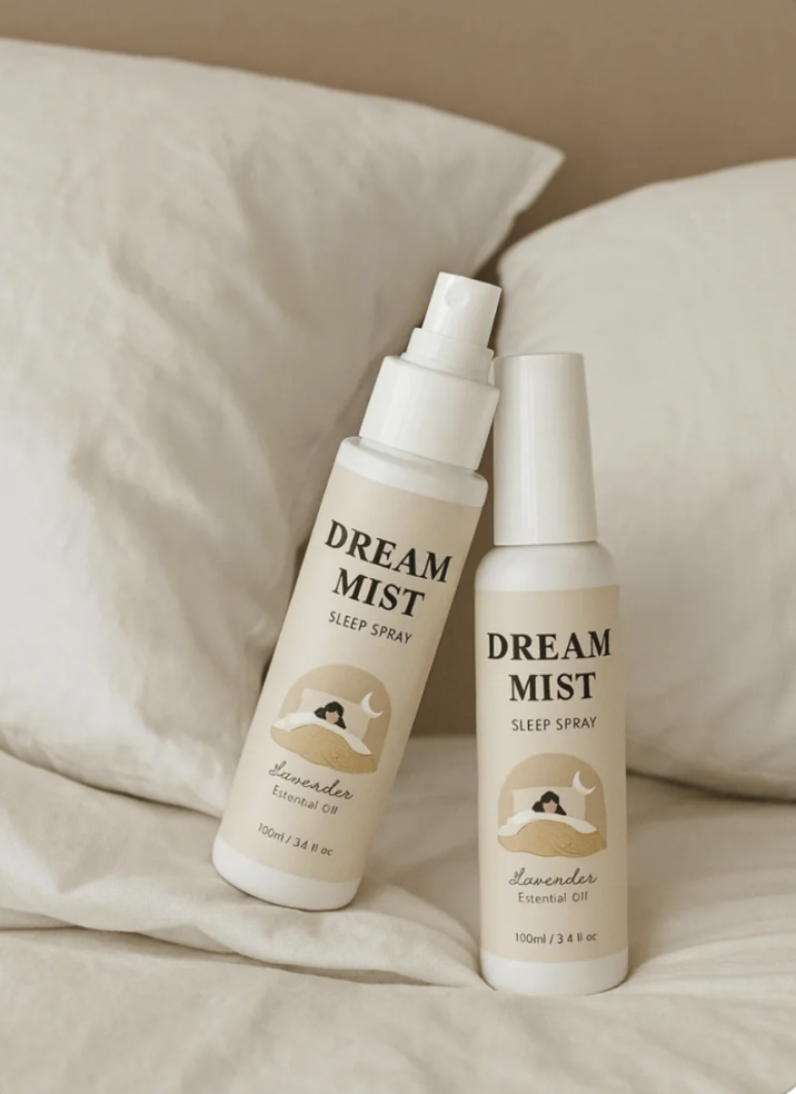 DREAM MIST SLEEP SPRAY DREAM MIST SLEEP SPRAY Laverder Estential Oll 100m/34 lloc Lavender Estential Oll 100ml/34 lloc