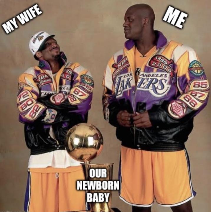 MY WIFE BA PION 495 20 GEL 5 87 ME NE ANTTION LOS B 1999 ANGELES AKERS OUR NEWBORN BABY ESTERS