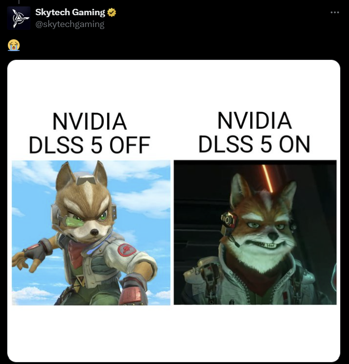 Skytech Gaming @skytechgaming NVIDIA DLSS 5 OFF NVIDIA DLSS 5 ON
