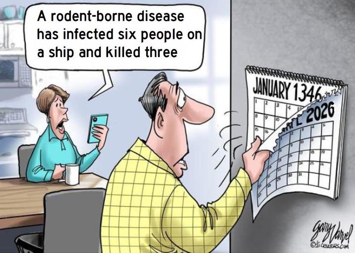 A rodent-borne disease has infected six people on a ship and killed three JANUARY 1346 2 10 2026 датурата? OCEATERS.COM