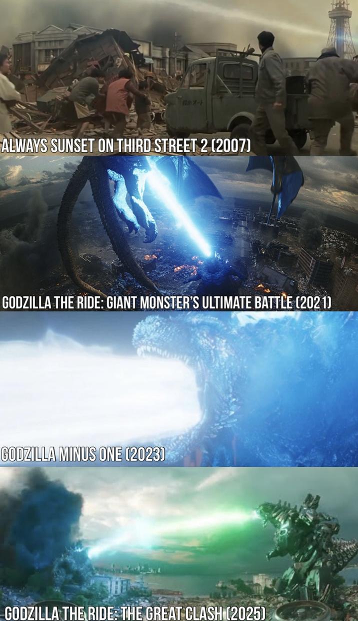 HER オート ALWAYS SUNSET ON THIRD STREET 2 (2007) GODZILLA THE RIDE: GIANT MONSTER'S ULTIMATE BATTLE (2021) GODZILLA MINUS ONE (2023) GODZILLA THE RIDE: THE GREAT CLASH (2025)