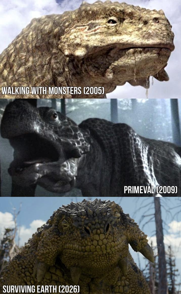 WALKING WITH MONSTERS (2005) SURVIVING EARTH (2026) PRIMEVAL (2009)