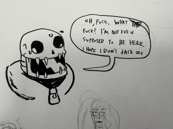 า OH, F---. WHAT THE F---? I'M NOT EVE N SUPPOSED TO BE HERE HOPE I DON'T J-------