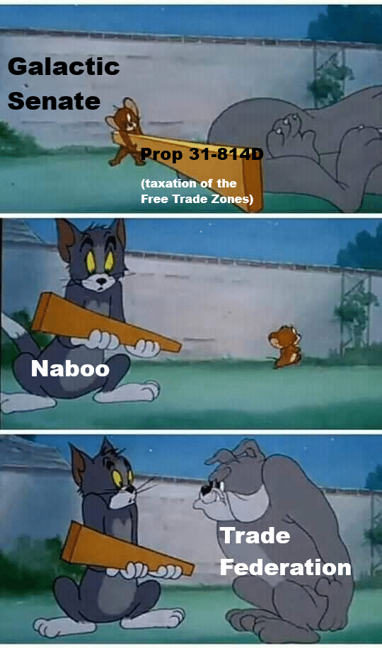 Galactic Senate Prop 31-814D (taxation of the Free Trade Zones) M Naboo Trade Federation