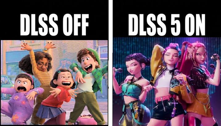 DLSS OFF DLSS 5 ON