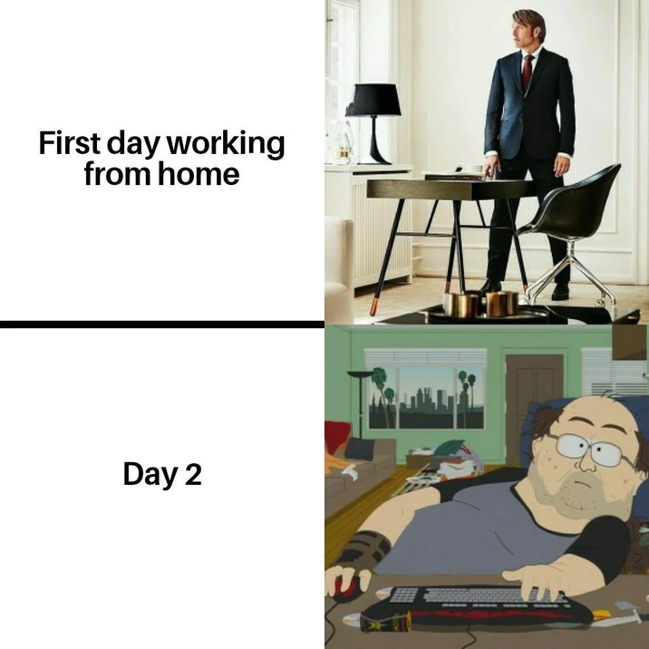 First day working from home Day 2