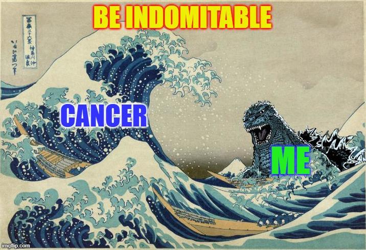 + imgflip.com BE-INDOMITABLE CANCER ME