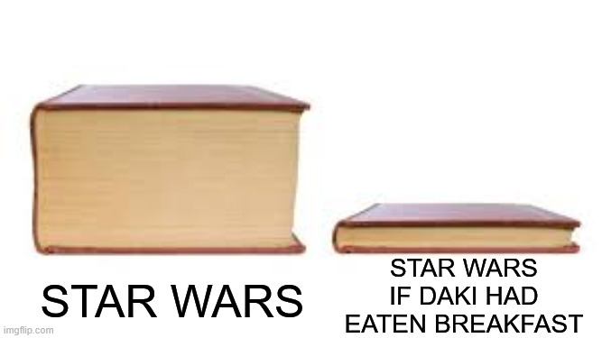STAR WARS imgflip.com STAR WARS IF DAKI HAD EATEN BREAKFAST