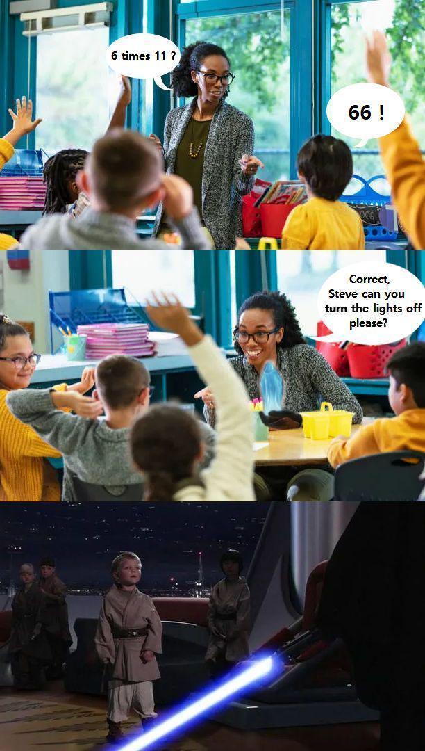6 times 11? 66 ! Correct, Steve can you turn the lights off please?