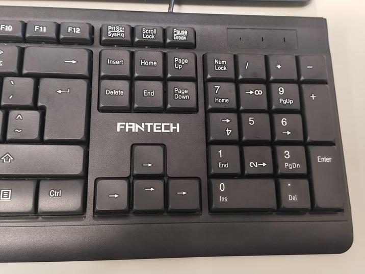 Prt Scr Scroll Pause F10 F11 F12 SysRq Lock Break A 쇼 B Ctrl Page Num Insert Home Up Lock Delete End Page 7 Down Home * 80 9 + PgUp 0 5 ↑t FANTECH 1 End ↑ Ins 3 Enter 2-> PgDn Del