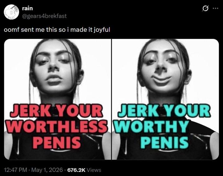 47 PM - May 1, 2026 676.2K Views PENIS