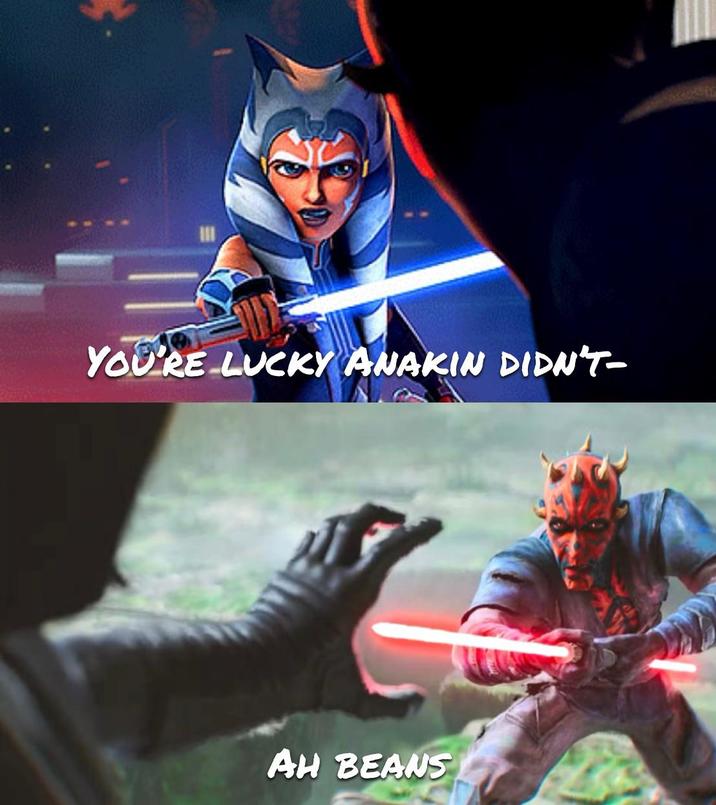 YOU'RE LUCKY ANAKIN DIDN'T- AH BEANS